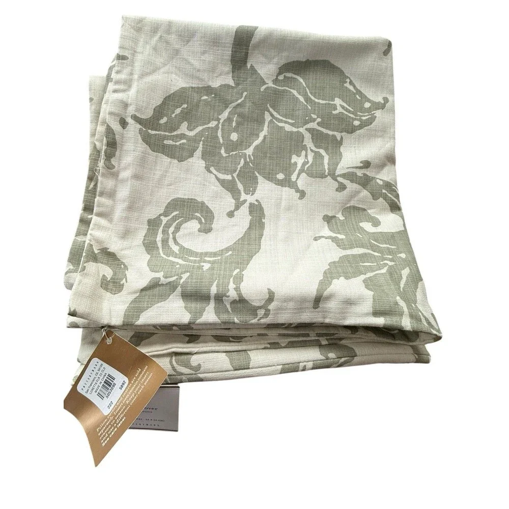 NWT Set Of 2 Pottery Barn Loretta Floral Pillow Cover 22”x22”